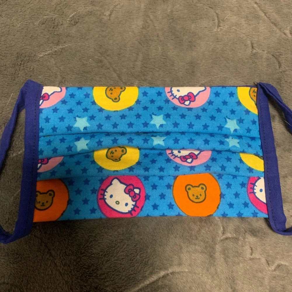 Blue Hello Kitty w/ Stars Face Mask | BN | Little Girls